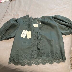 Doen Idella top, size medium, “lagoon” color